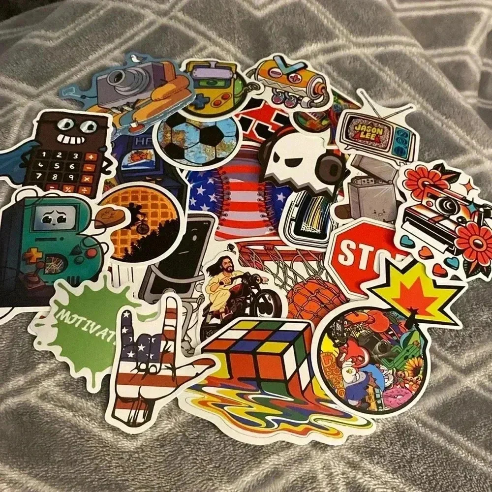 💚  2/$15 pack of 25 Trendy Aesthetic Arcade/Sports Misc 2-4Inch Sticker